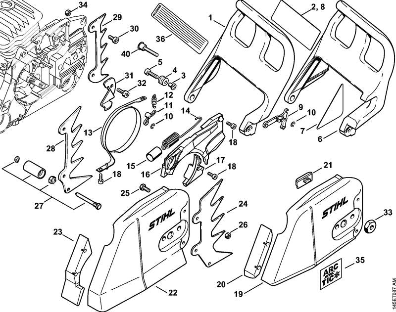 STIHL Reflector foil OEM 11280848304 technical drawing position 7