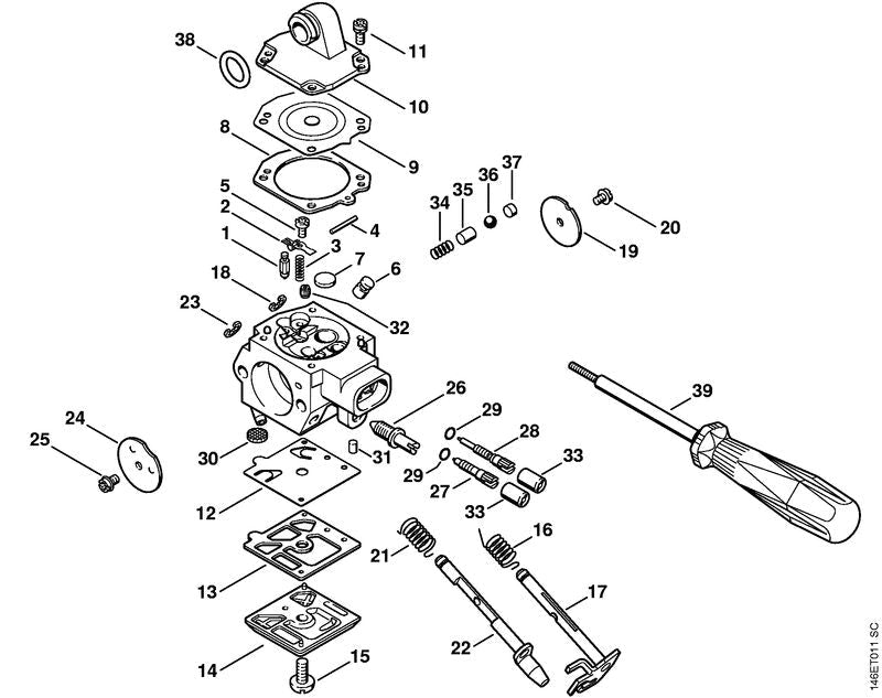 STIHL Gasket OEM 11281290906 technical drawing position 8