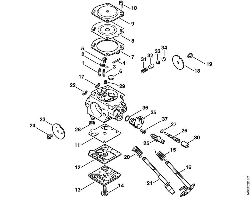 STIHL Solenoid valve OEM 00001205111 technical drawing position 35