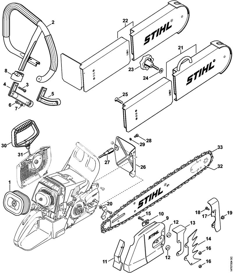 STIHL Screw M6 OEM 11281481200 technical drawing position 27