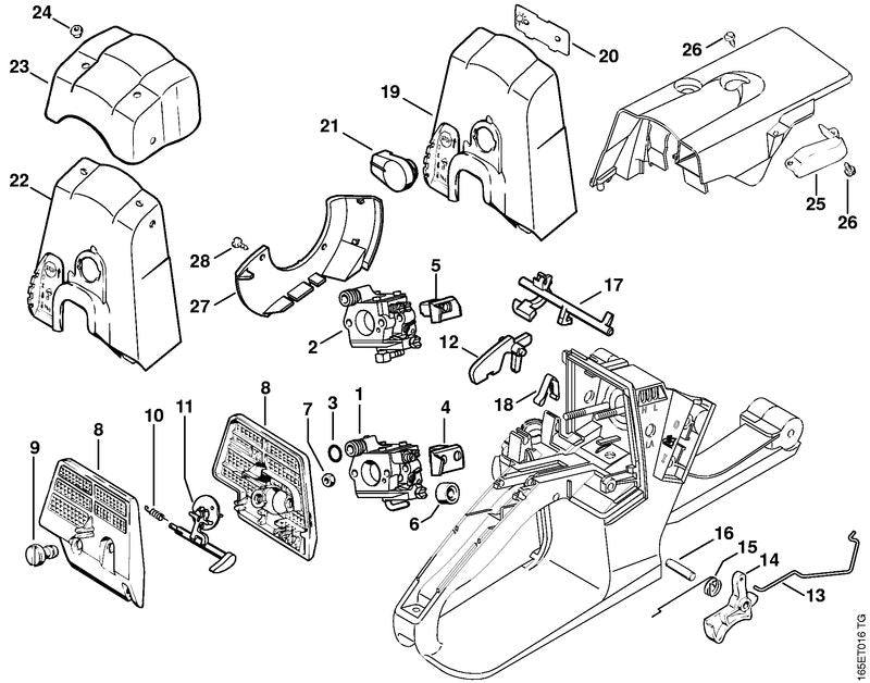 STIHL Cover plate OEM 11210848202 technical drawing position 27