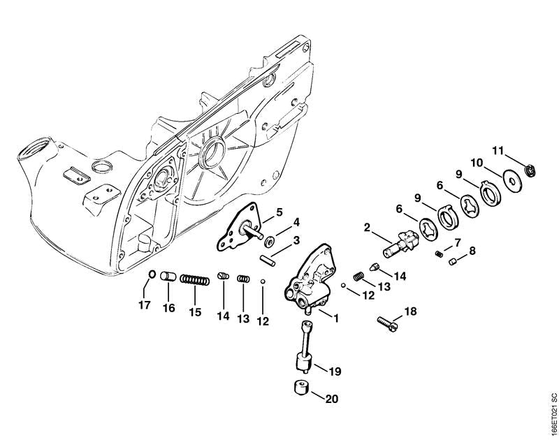STIHL Compression spring OEM 00009970728 technical drawing position 15