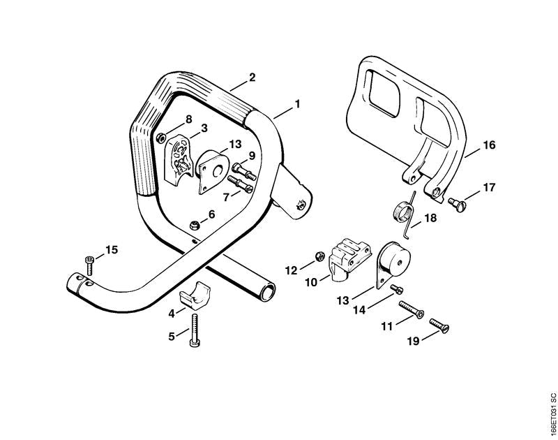 STIHL Annular buffer OEM 11067909910 technical drawing position 13
