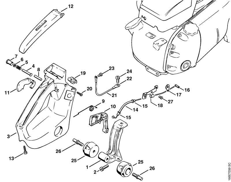 STIHL Collar screw OEM 11067916100 technical drawing position 26