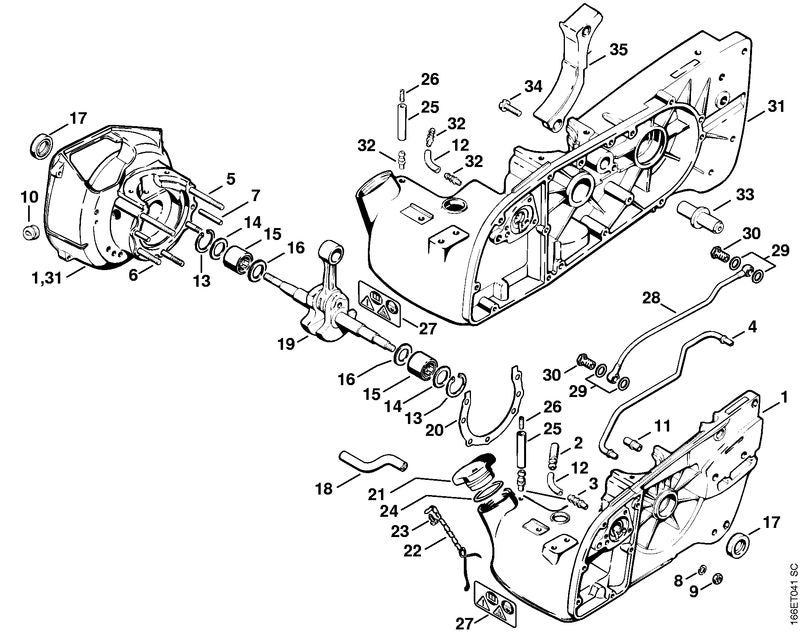 STIHL Filler cap OEM 11073500500 technical drawing position 21