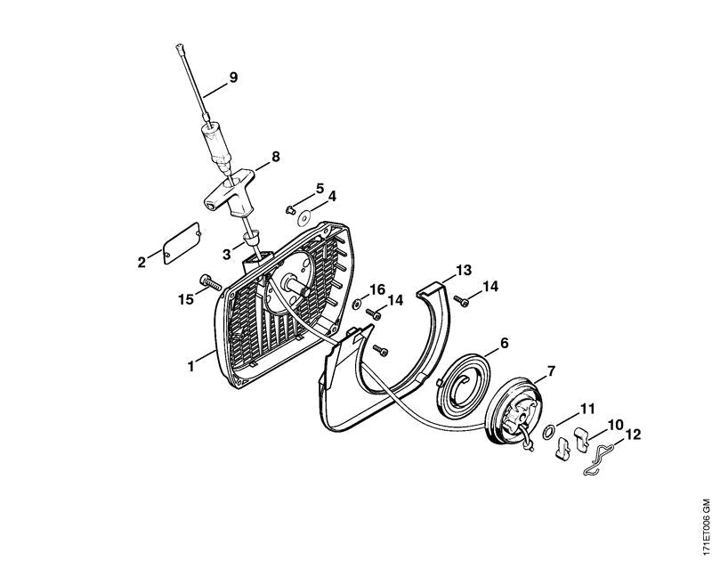 STIHL Segment OEM 11240847810 technical drawing position 13
