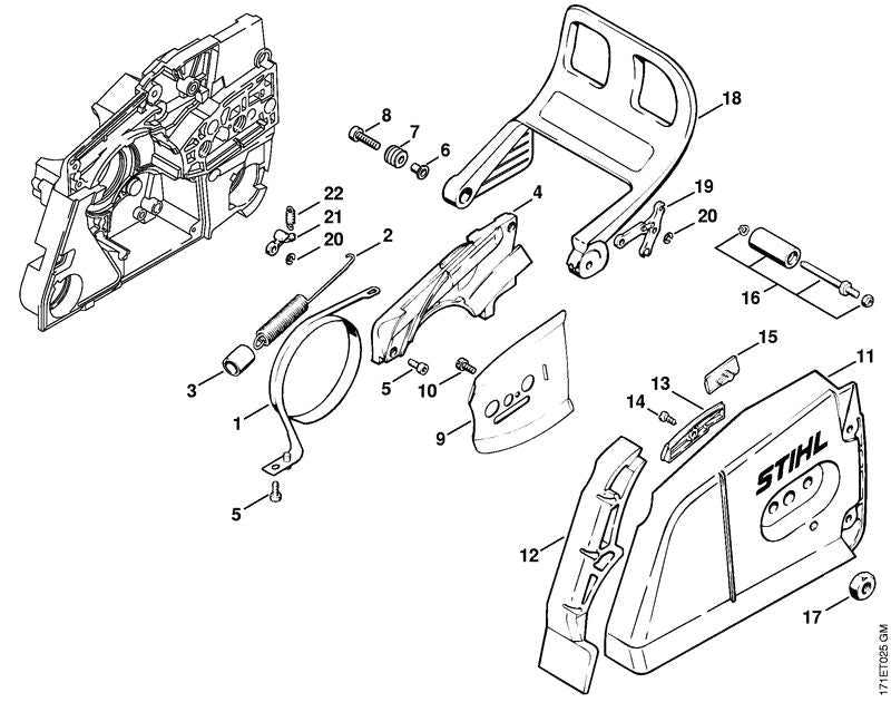 STIHL Nut M10 OEM 00009550903 technical drawing position 17
