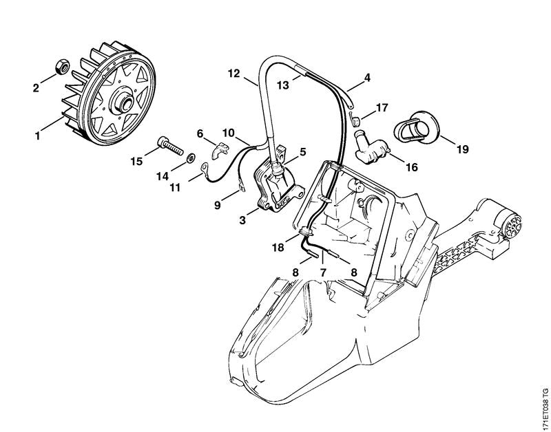 STIHL Lead retainer OEM 11254481201 technical drawing position 6