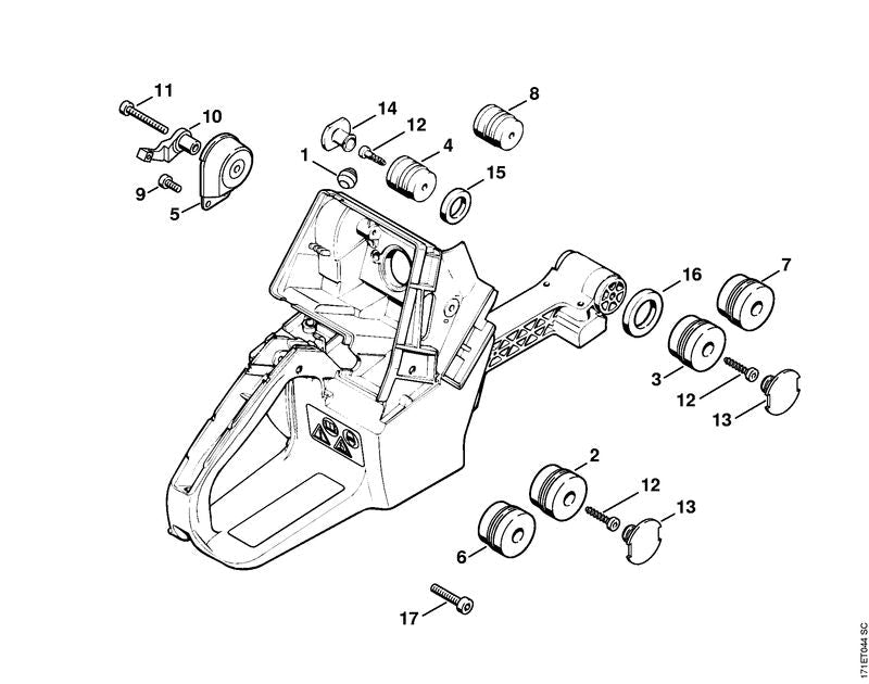 STIHL Ring OEM 11247918400 technical drawing position 16