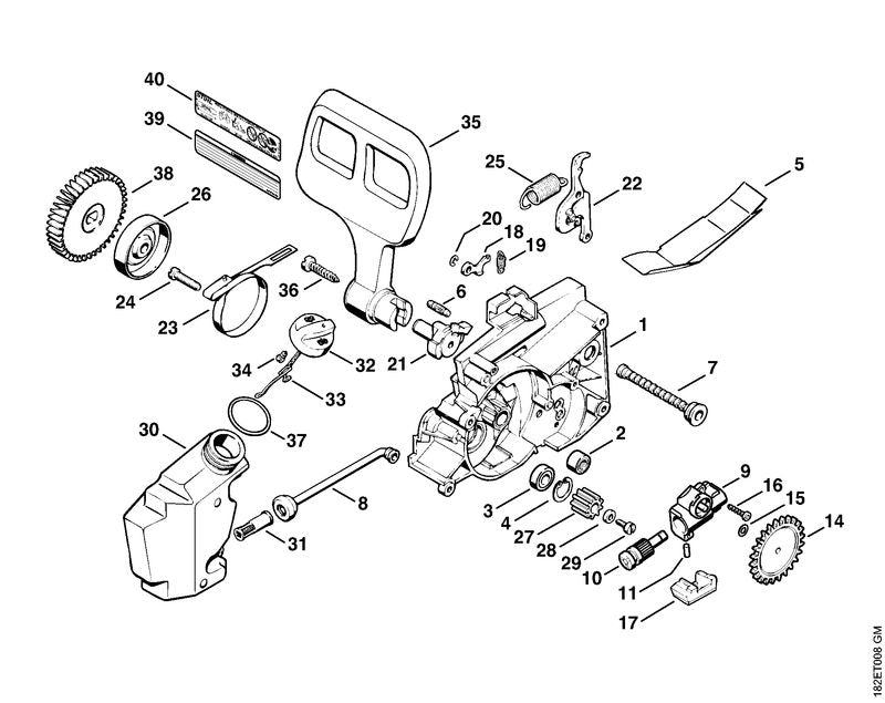 STIHL Insulating foil OEM 12074316400 technical drawing position 5