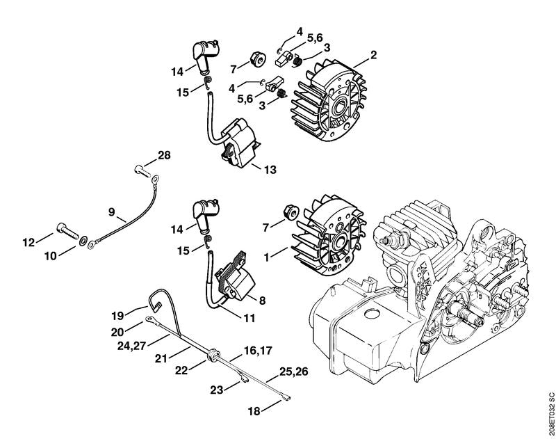 STIHL Pawl OEM 11231957202 technical drawing position 5