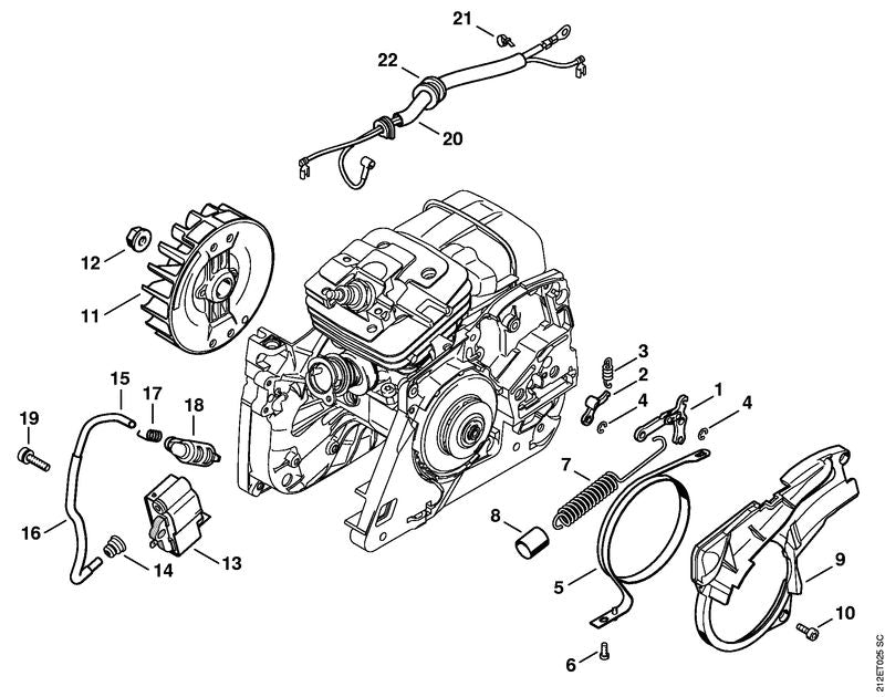 STIHL Wiring harness OEM 11354403000 technical drawing position 20