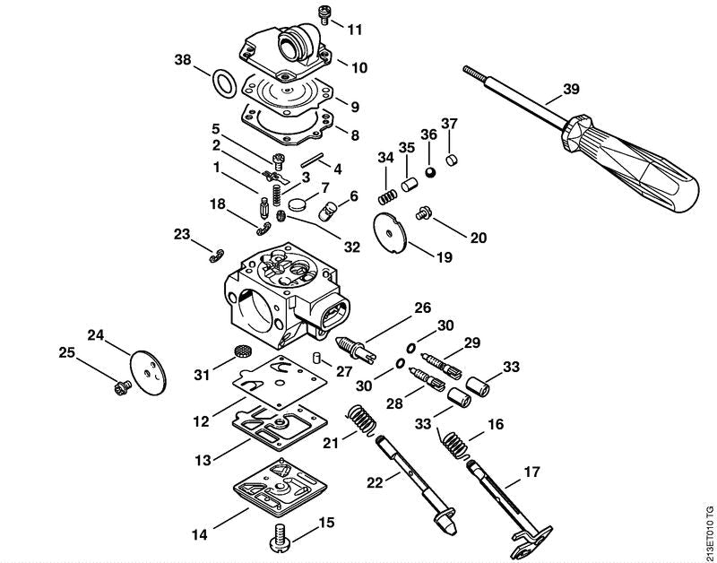 STIHL Pump piston kit OEM 11351209700 technical drawing position -1