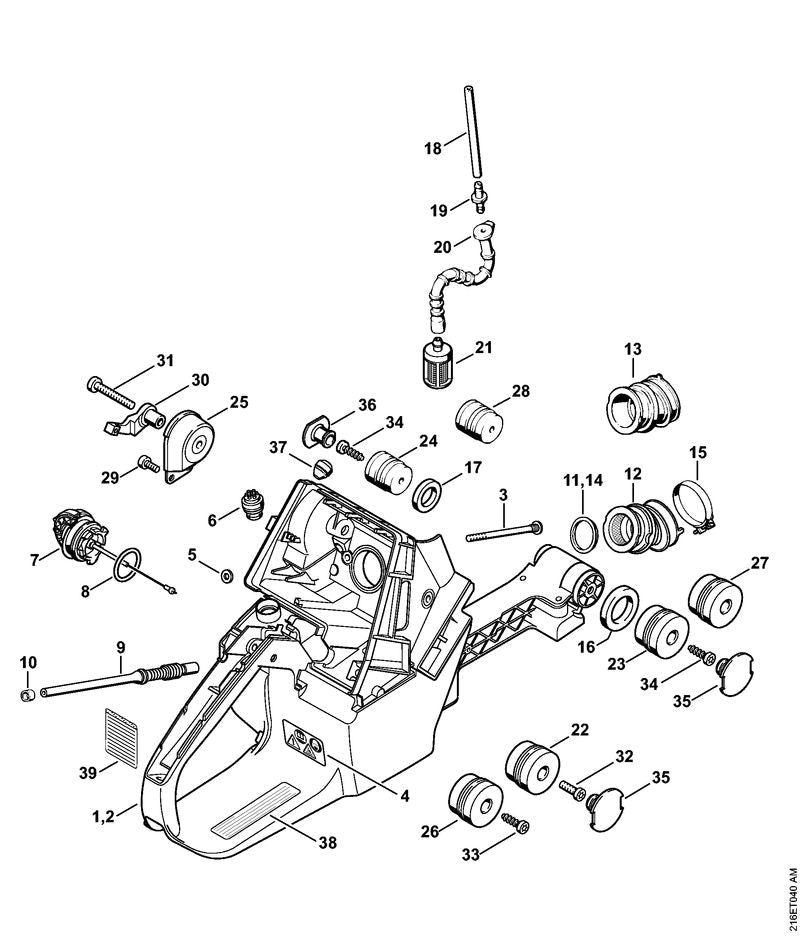 STIHL Connector OEM 11241223900 technical drawing position 19
