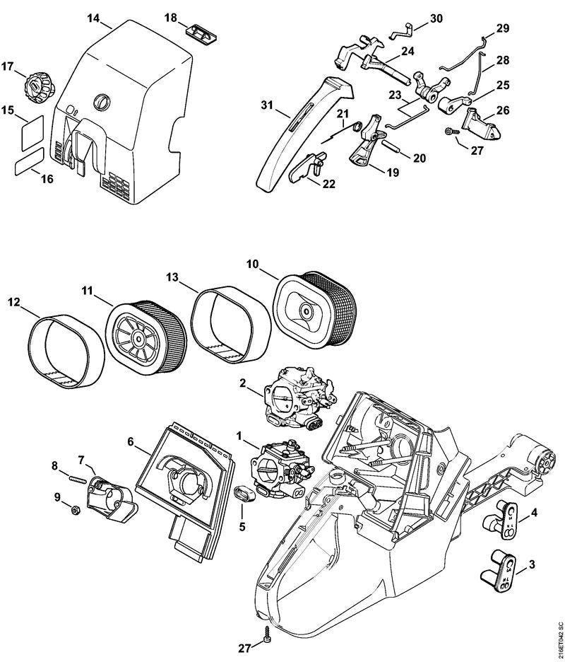 STIHL Mount OEM 11241824400 technical drawing position 26