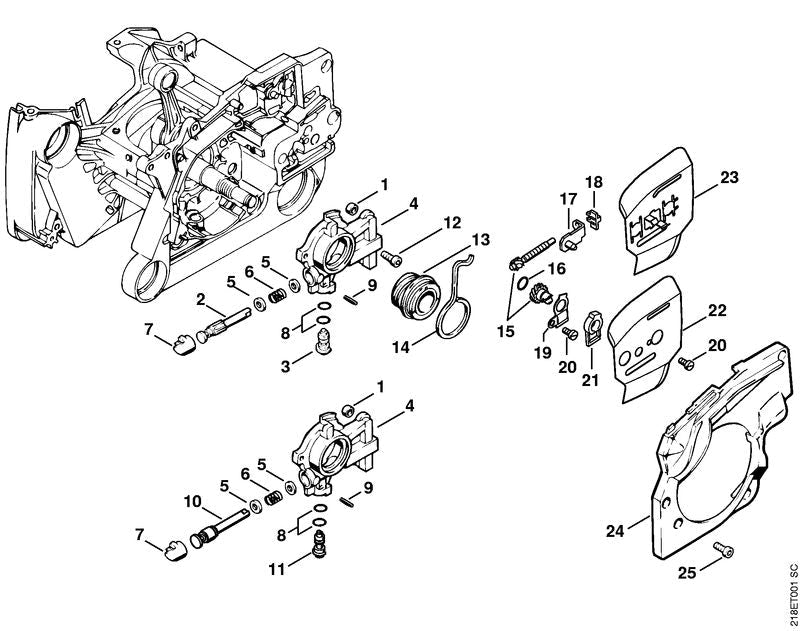 STIHL Compression spring OEM 00009970629 technical drawing position 6