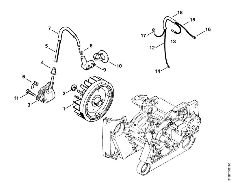 STIHL Lead retainer OEM 00004481250 technical drawing position 6