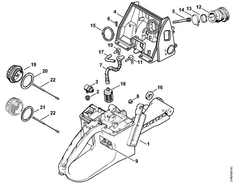 STIHL Ring OEM 11287918400 technical drawing position 16
