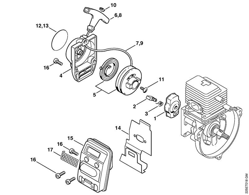 STIHL Carrier OEM 41331902002 technical drawing position 1
