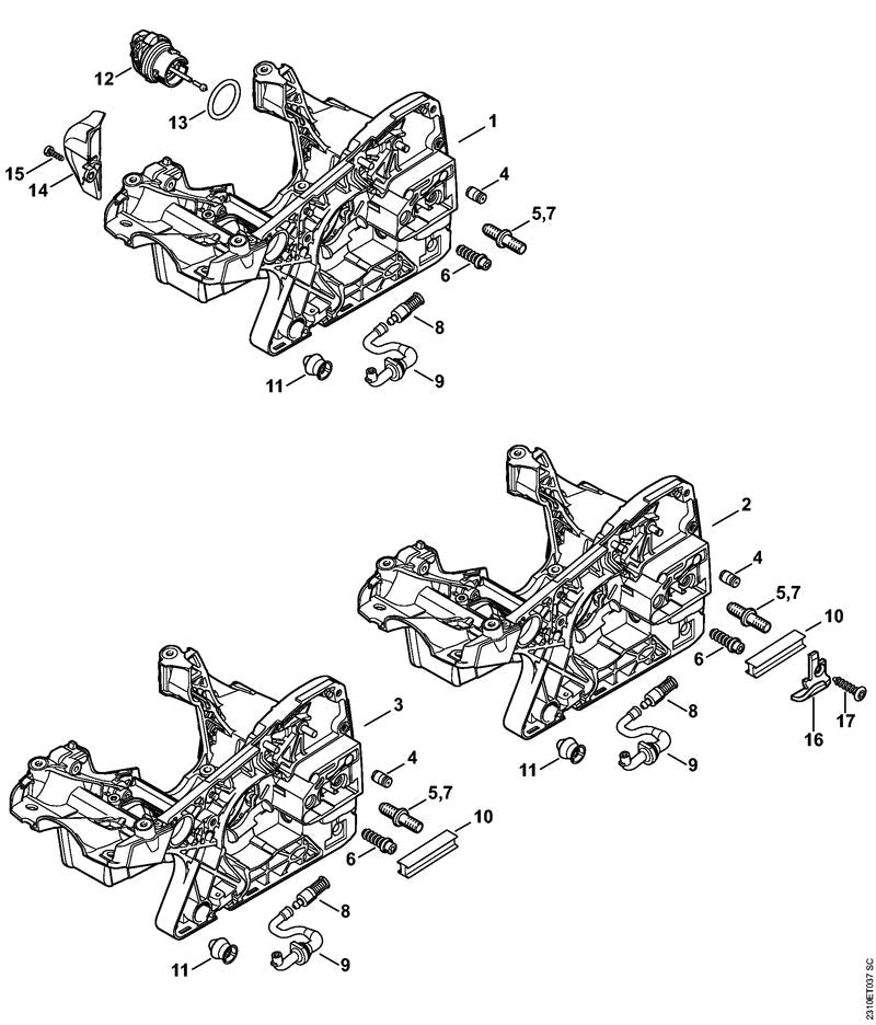 STIHL Stop buffer OEM 11437915900 technical drawing position 11