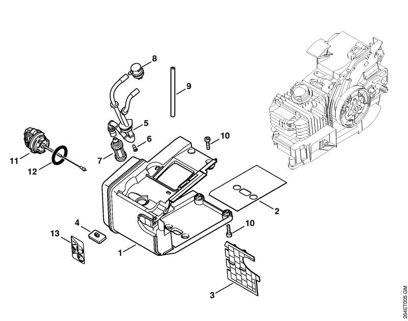 STIHL Connector OEM 11293581902 technical drawing position 6