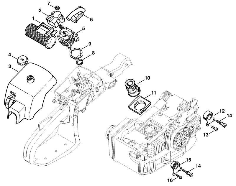 STIHL Carburetor C1Q-S127D OEM 11291200654 technical drawing position 5