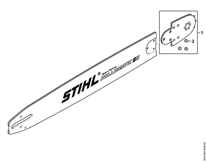 STIHL Strong X | 71cm/28" | 3/8" | 1,3mm/.050" OEM 30030008838 technical drawing position -1