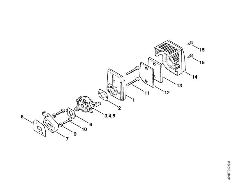 STIHL Filter OEM 41261240801 technical drawing position 13