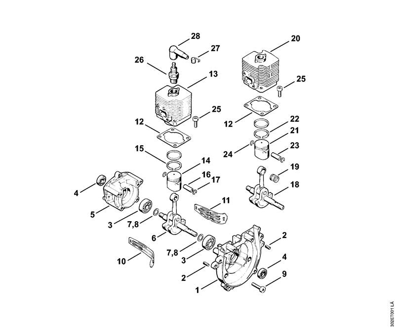 STIHL Cylinder gasket OEM 41230292300 technical drawing position 12