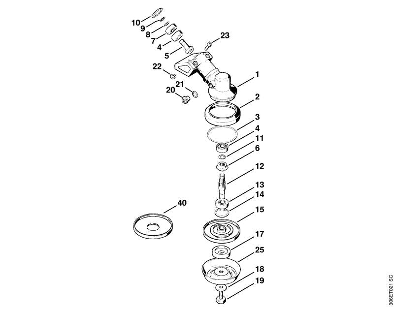 STIHL Hexagon head screw M8x18.5 left OEM 41126413501 technical drawing position 19