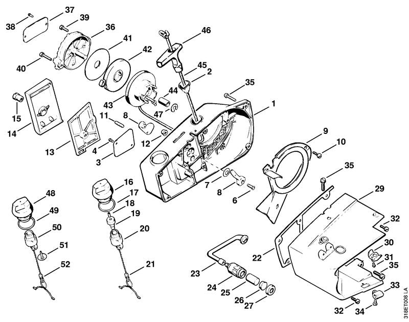 STIHL Gasket OEM 11143590700 technical drawing position 22