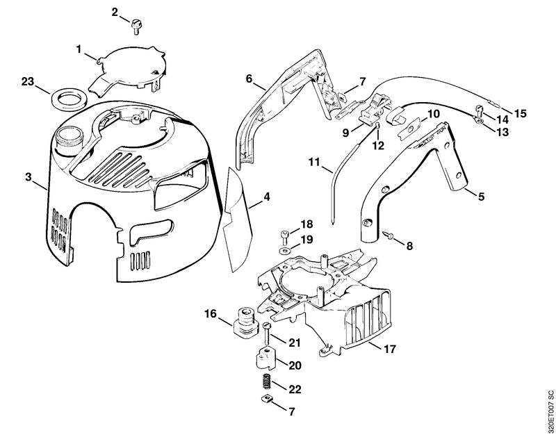 STIHL Rubber buffer OEM 42107929300 technical drawing position 16