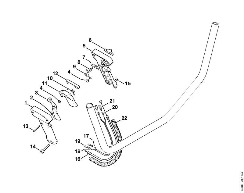 STIHL Slide control OEM 41261821700 technical drawing position 6