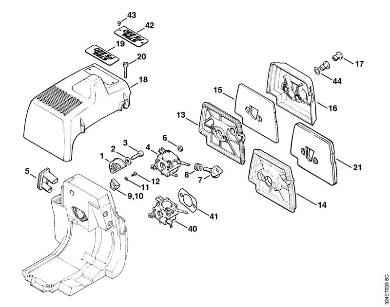 STIHL Grommet OEM 41191237501 technical drawing position 5