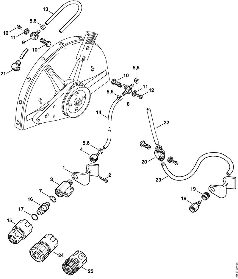 STIHL Banjo bolt OEM 42017088400 technical drawing position 10
