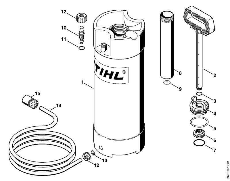 STIHL Piston OEM 42236708200 technical drawing position 6