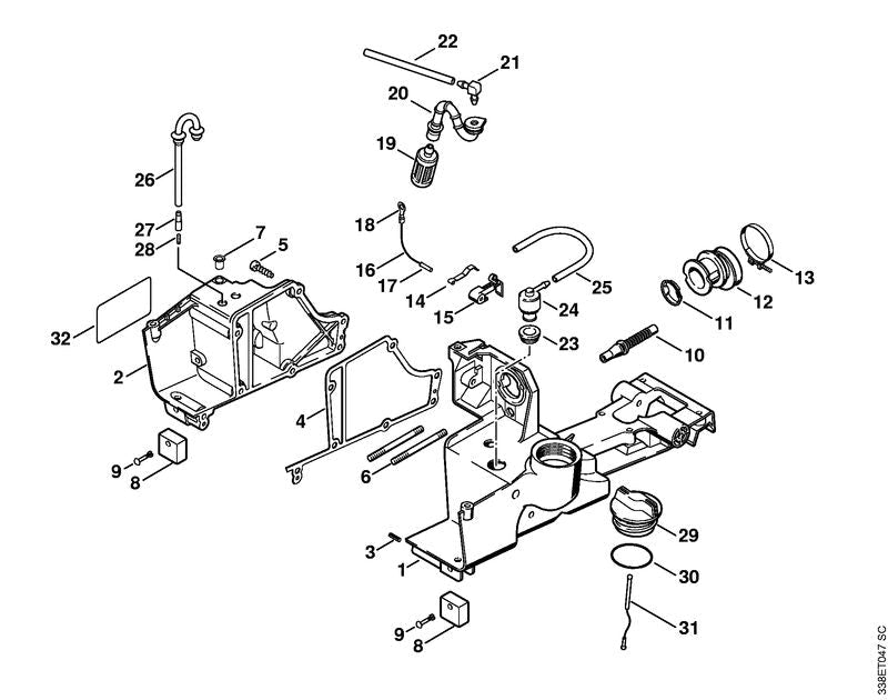 STIHL Contact spring OEM 42234421600 technical drawing position 14