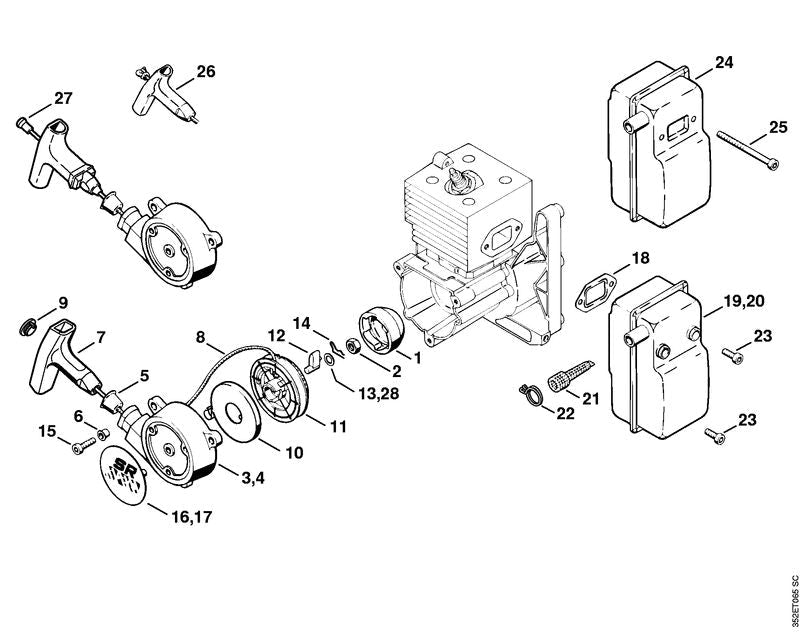 STIHL Clip OEM 42031416600 technical drawing position 22