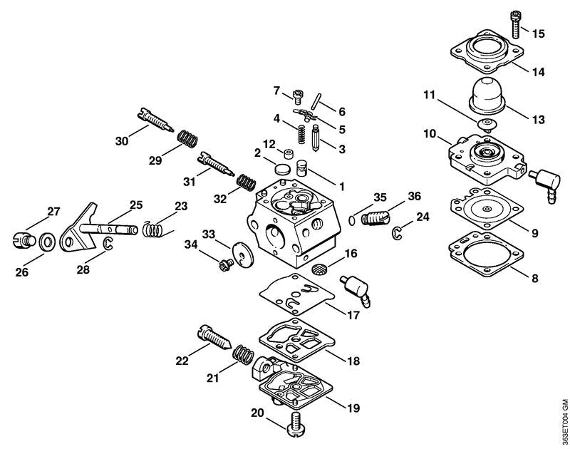 STIHL Metering diaphragm OEM 11131214705 technical drawing position 9