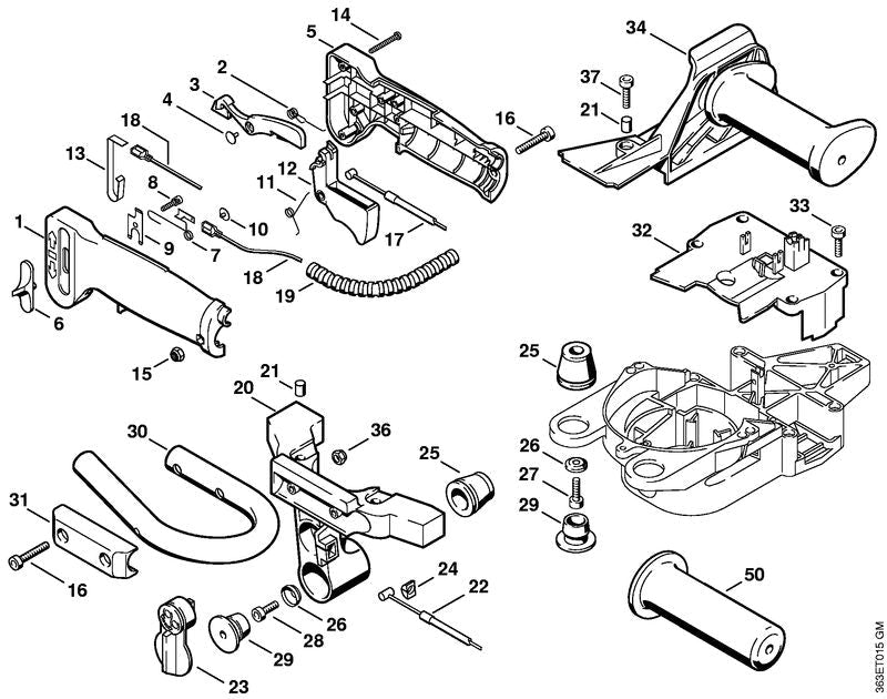 STIHL AV carrier OEM 42267903301 technical drawing position 20