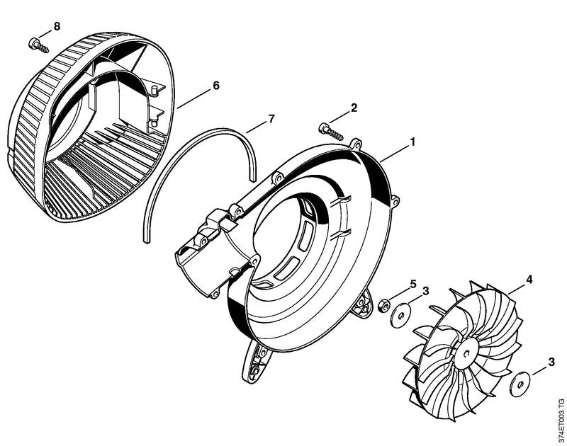 STIHL Fanwheel OEM 42297043400 technical drawing position 4