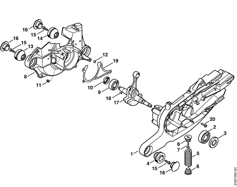 STIHL Spring OEM 00007913102 technical drawing position 5