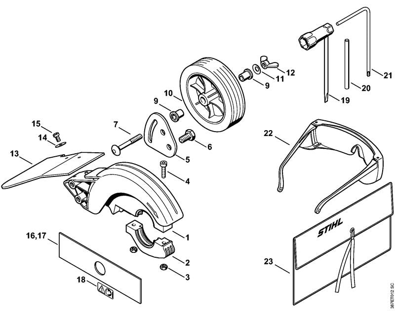 STIHL Locking pin OEM 41338937800 technical drawing position 20
