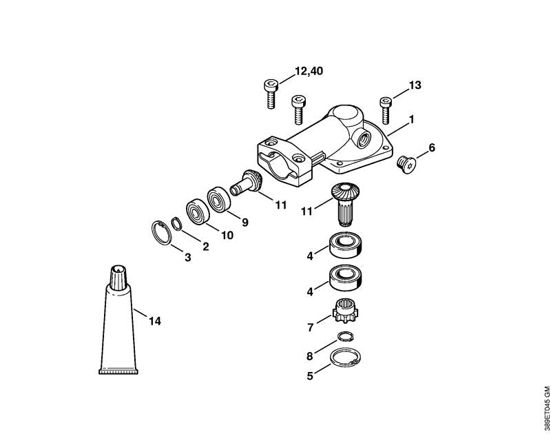 STIHL Drive pinion OEM 42306420405 technical drawing position 7