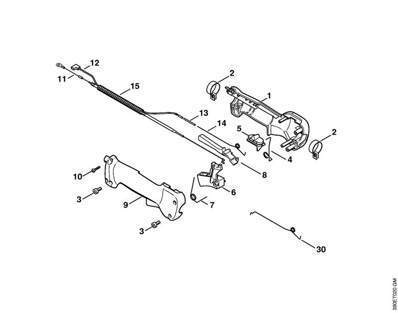 STIHL Torsion spring OEM 41371824503 technical drawing position 14