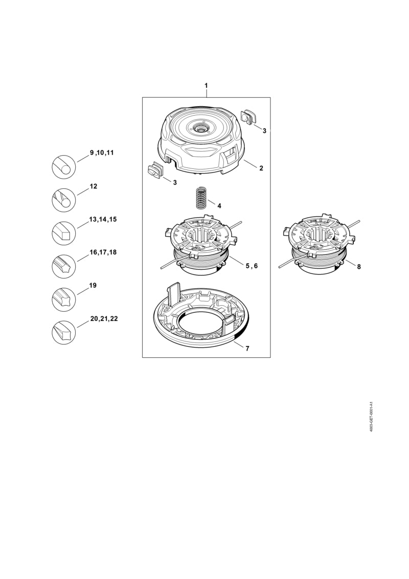 STIHL Sleeve OEM 40027138307 technical drawing position 3