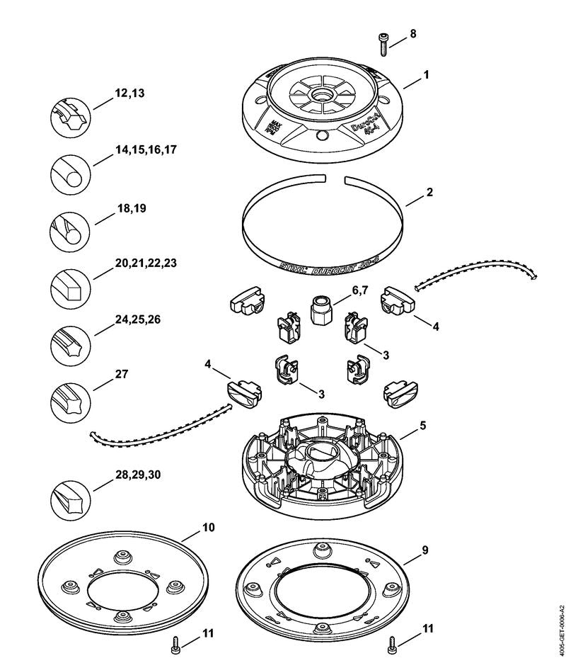 STIHL Guard OEM 40057134500 technical drawing position 10