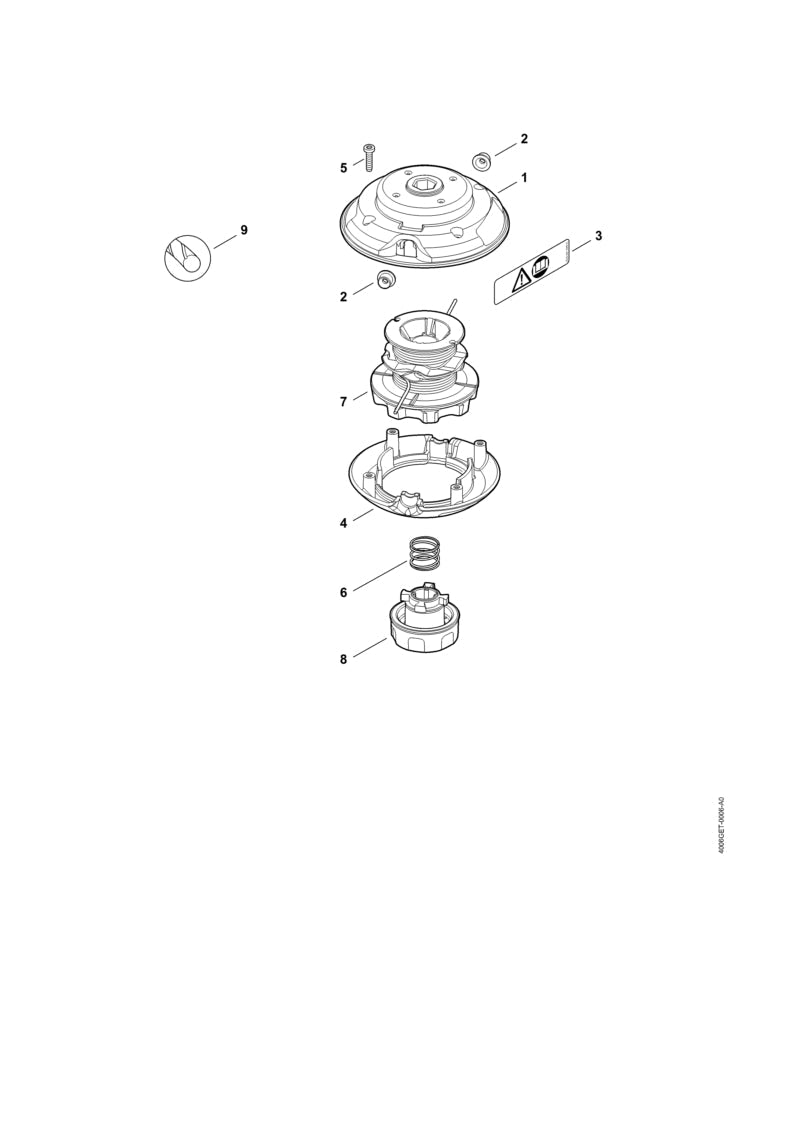 STIHL Compression spring OEM 00009972015 technical drawing position 6