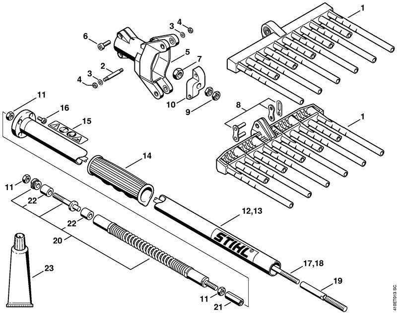 STIHL Axle OEM 42317110900 technical drawing position 2