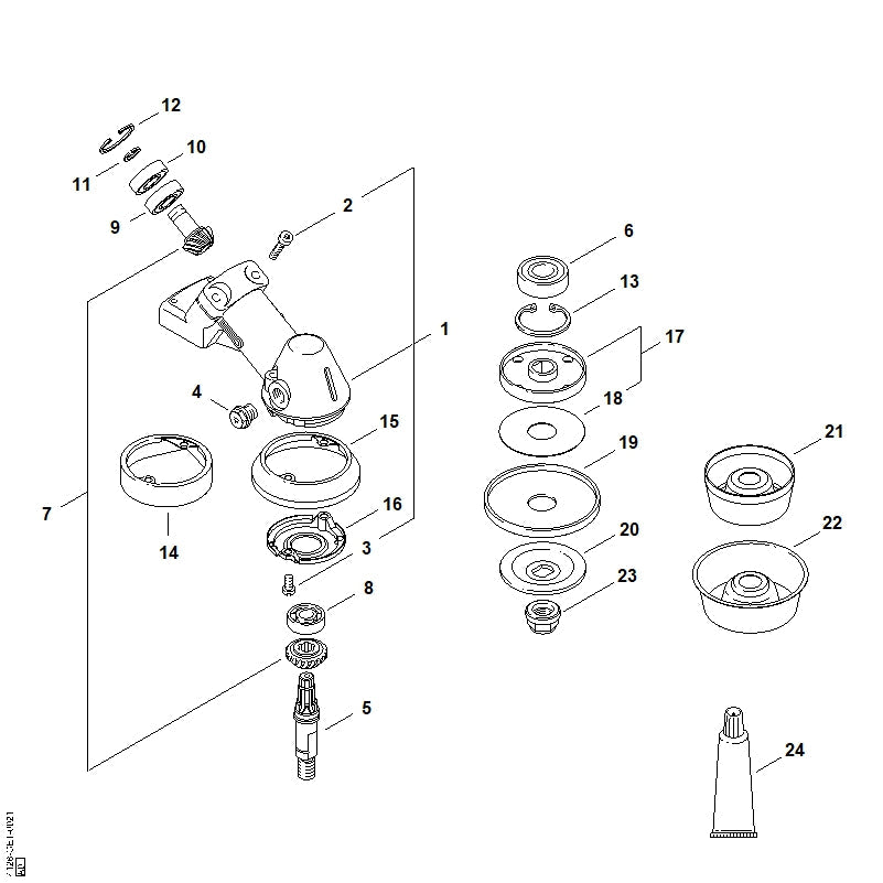 STIHL Guard ring OEM 41197172806 technical drawing position 15